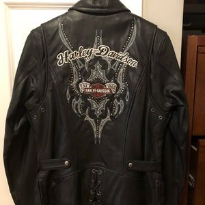 Genuine Leather Harley-Davidson Riding Jacket (S)